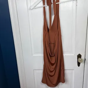 Abercrombie & Fitch Cowl Back Halter Mini Dress W2276 Sz M Tall thumbnail 6