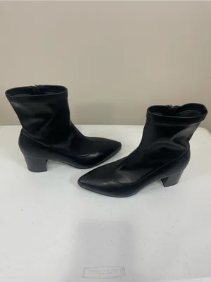 Women's Black Pointed Toe Stretch Ankle Boots Size 8 thumbnail 4