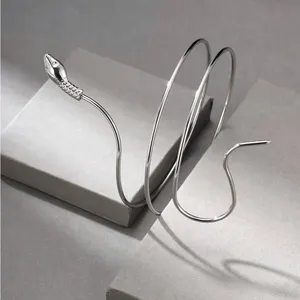Chic Vintage Inspired Simple Snake-Shaped Silver‎ Plated Zinc Alloy Armband thumbnail 2