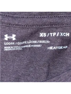 Under Armour Dark Gray red Long Sleeve Tee shirt top thumbnail 4