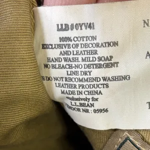 LL Bean Tan Corduroy and Lather Backpack Purse thumbnail 15