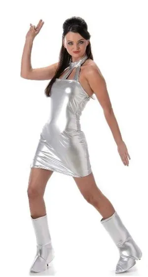 Fem bot costume Silver Size XS thumbnail 1