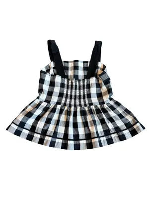 Broome Street x Kate Spade Black White Check Tank Top Shirt Blouse Size 2 Womens thumbnail 8
