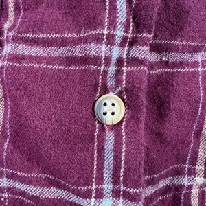 Woolrich Women’s Size 10 Plaid Flannel Button Front Long Sleeve Shirt Burgundy thumbnail 6