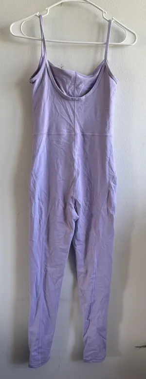 Wilfred Free Aritzia Divinity Jumpsuit Lilac Purple Spaghetti Strap Unitard S thumbnail 1