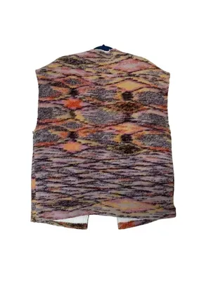 Free PEOPLE Layer Up Vest Wool and Sherpa Aztec print Reversible XS oversized thumbnail 5