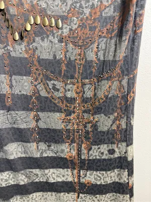 MM Unplugged by Miss Me T-Shirt rhinestones striped thumbnail 3
