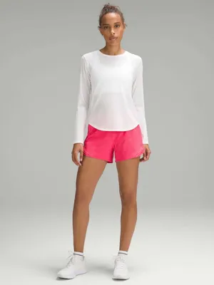 Lululemon Hotty Hot High-Rise Lined Short 4" Lip Gloss Running Athletic Size 14 thumbnail 2
