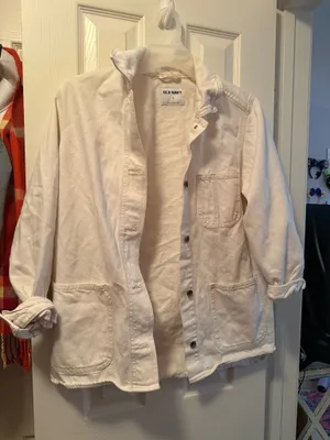 Old Navy Utility Jacket white small thumbnail 1