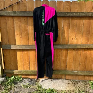 ASOS Collusion Brand Ski Style Indoor/outdoor Jumpsuit size‎ 10 black pink retro thumbnail 11