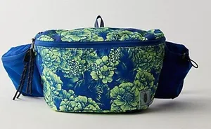 NEW Free People Movement FP Blue Woodblock Floral Happy Packer Cargo Sling Bag thumbnail 1