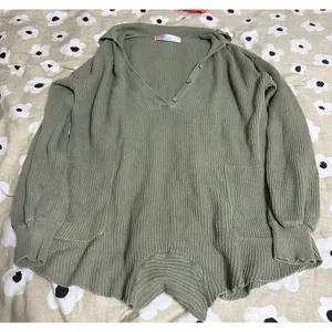Free people beach green romper thumbnail 1