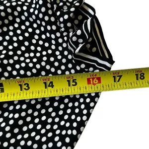 Max Studio Black Polka Dots Collared Blouson Midi Dress Women Size XS | 28-1 thumbnail 6