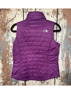 The North Face purple puffer vest, women’s size XS thumbnail 6