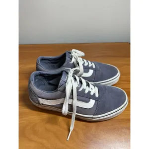 VANS Old Skool Women's Blue/White Canvas Lace-Up Sneakers Skate US 6 thumbnail 4