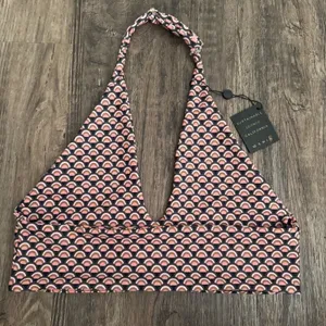NEW Skatie Lacey Halter Bikini Top in Waikiki Print XL thumbnail 5