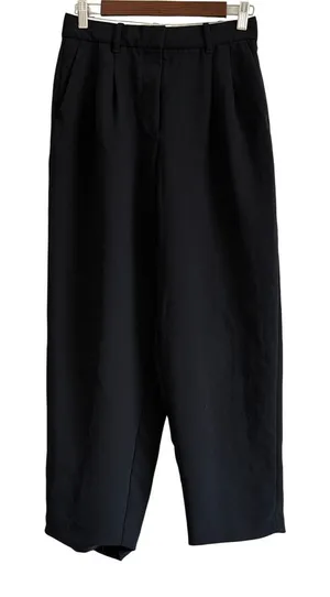 Wilfred Aritzia Black Pleated Trousers Pants Size 6 High Rise thumbnail 1