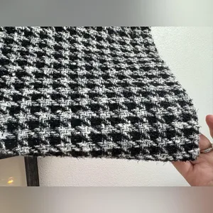 LOFT Black and White Houndstooth Mini Skirt thumbnail 7