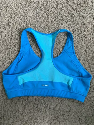 Adidas Climacool Techfit blue wireless pullover Racerback sports bra thumbnail 3