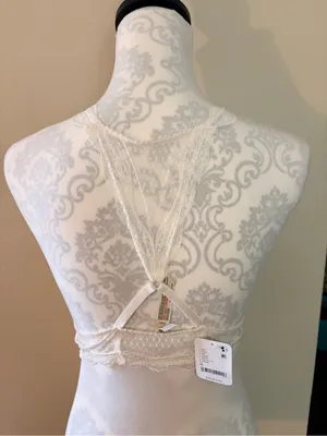 Free People | FP‎ Intimately Midweek Polka Dot Ivory Bralette Sz M thumbnail 5