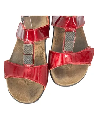 Dr. Andrew Weil Sonora Sandals Red Patent Leather Comfort Size 40 EU 9 US thumbnail 2
