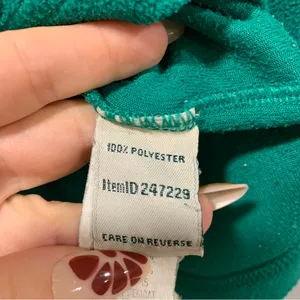 L.L. Bean Women's Green Fleece Quarter Zip Pullover Sweater - Size XL thumbnail 5