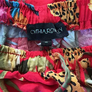 Cynthia Rowley Beautiful Colorful Wide Leg Tropical Pants **Size M** 🌴🌺🌴 thumbnail 5