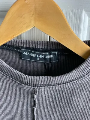 Maniere De Voir Ribbed Knit Top UK Size 8 thumbnail 5