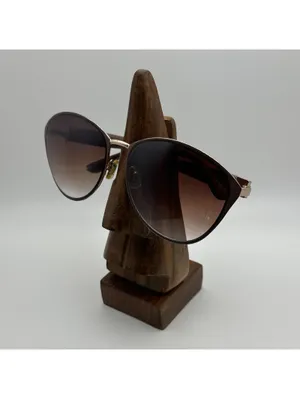 Jessica Simpson Gold & Brown Gradient Cat Eye Sunglasses thumbnail 2