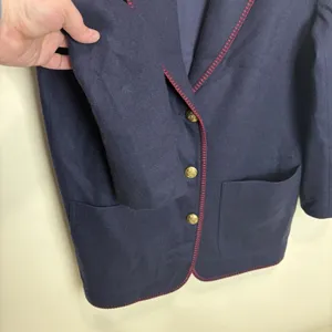 Vintage The Limited Women's Wool‎ Blend Long Blazer Jacket Navy Size S Academia thumbnail 3