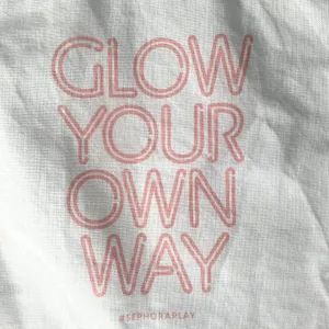 Sephora Glow Your Own Way Drawstring Cloth MakeUp Delicates Travel Bag White New thumbnail 2