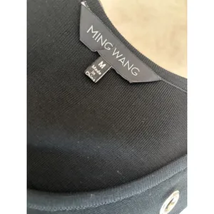 Ming Wang Knit Tank Top Women Size M Black‎ Grommet Neckline Sleeveless Shell thumbnail 2