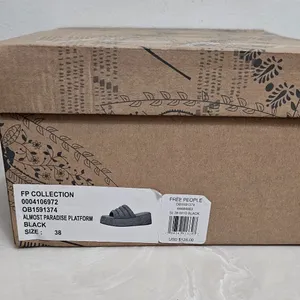 Free People Almost Paradise Platform Blk/Noir 3 Size 38 EU 8 66684663 thumbnail 3