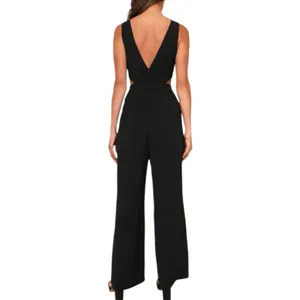 NWT Lulus Moments to Remember Black Sleeveless Wide-Leg Cutout Jumpsuit Size XL thumbnail 3