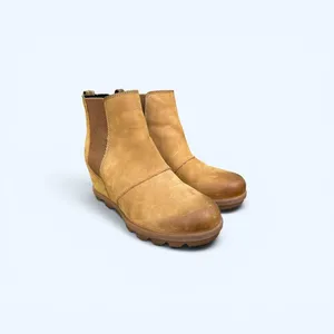 Sorel Joan of Arctic II Chelsea Wedge Boots Women’s 8 Brown Leather Waterproof thumbnail 3