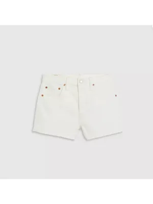 New Levis 30 Premium Women's 501 Original High Rise Shorts Disco Nights White thumbnail 4
