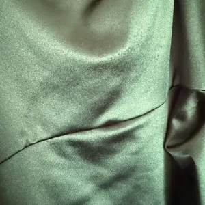 Elegant Green Satin Dress thumbnail 3