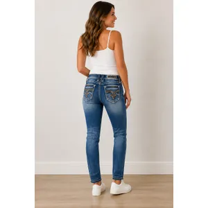 Rock Revival NWOT Charon Skinny Y2K Embellished Western Low Rise Jeans Size 30 thumbnail 2