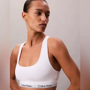 NWT Calvin Klein Women’s Bralette Set Modern RichCotton Stretch White M thumbnail 2