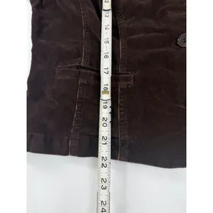 St Johns Bay Stretch Brown Corduroy Jacket Mock Neck Button Front Size L thumbnail 5