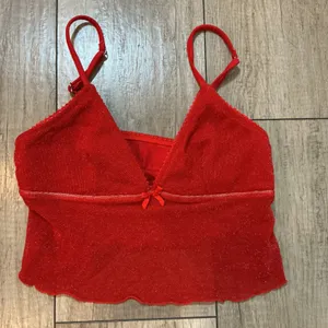 Seafolly Red Sparkly Cami Top Adjustable Straps Cropped Tank Bow‎ Accent Party Sexy thumbnail 2