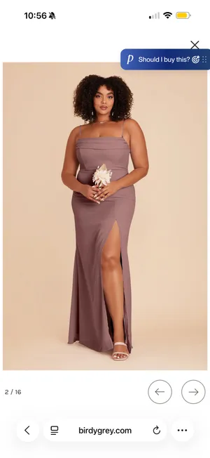 Bridesmaid Birdy Grey Dress thumbnail 2