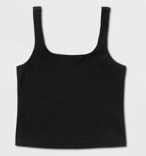 A New Day Women’s Black Sculpt Square Neck Tank Top Size Medium thumbnail 1