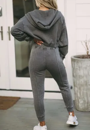 These Three Boutique Gray Zip Up thumbnail 2