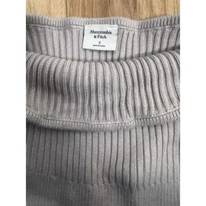 Abercrombie & Fitch Wm Sm Ribbed Knit Tube Top Grey Beige Bandeau Y2K 00s Preppy thumbnail 2