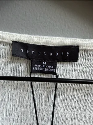 Sanctuary NWT Thinking of You Knit Top Women's White Twist Front Long-Sleeve M thumbnail 6