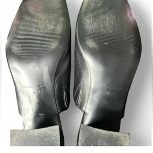 Marc Fisher Woman’s fanna mules black heel mule square toe. Size 9.5. thumbnail 10