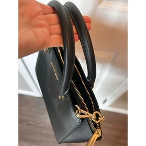 Michael Kors Ellis Satchel Leather Black Crossbody Belt thumbnail 2