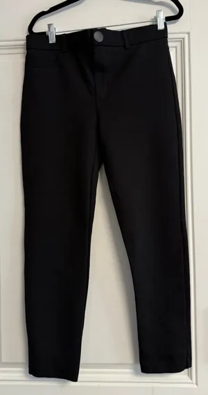 ZARA Black High-Rise Skinny Chino Pants - Size XL thumbnail 6