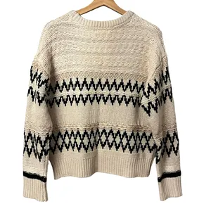 Skies Are Blue Womens Fair Isle Knit Sweater Sz S Preppy Heritage Nordic Chunky thumbnail 3